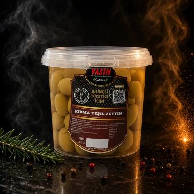 YASİN GURME KIRMA YEŞİL ZEYTİN (500 gr)